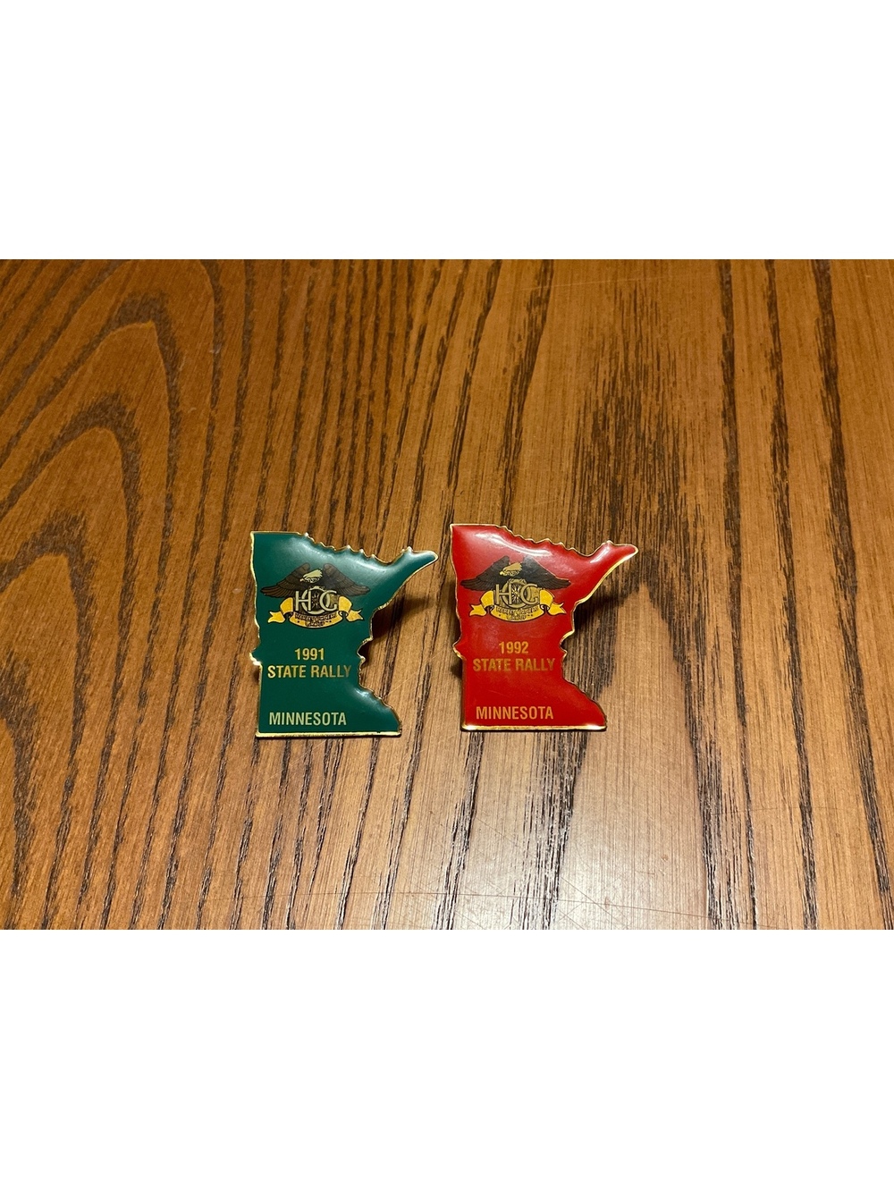 Vintage 1991 1992 Harley Davidson Minnesota State Rally Enamel Lapel Pin Lot HOG
